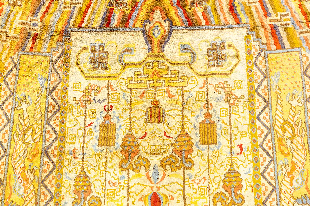 Samarkand Rug Silk East Turkestan For Sale 4