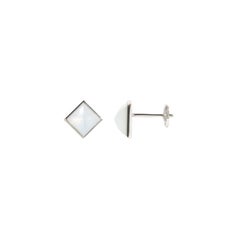 MOONSTONE White Gold Earrings