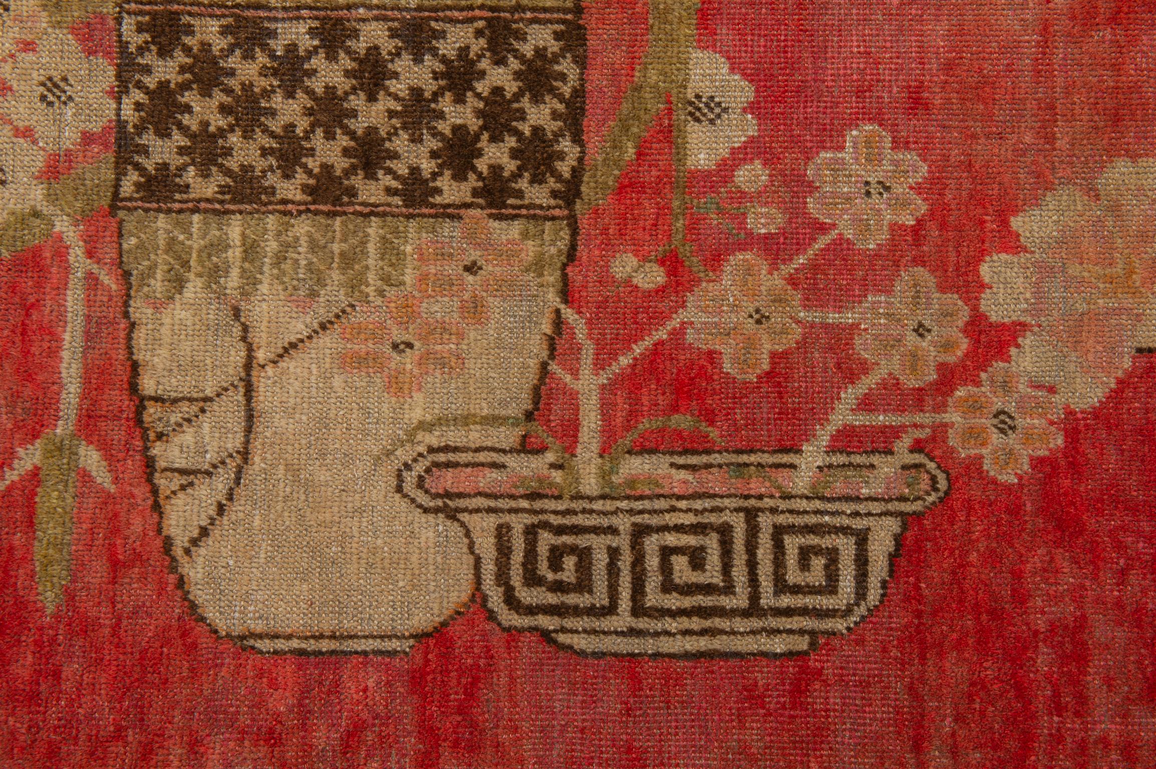 Samarkanda- oder Khotan-Gemäldeteppich in Großformat (Wolle) im Angebot