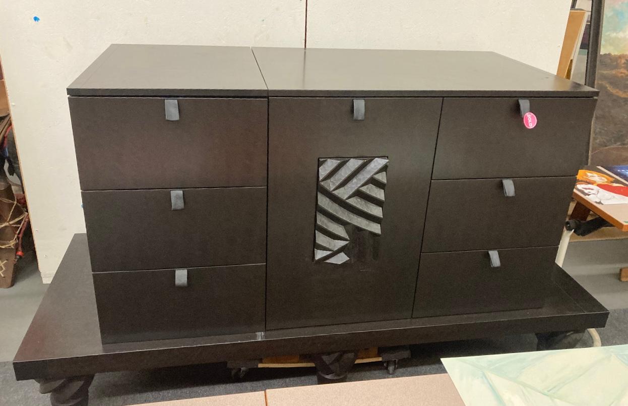 Leather Samba cabinet , Wendell Castle Collection for Icon Design, late 20th century For Sale