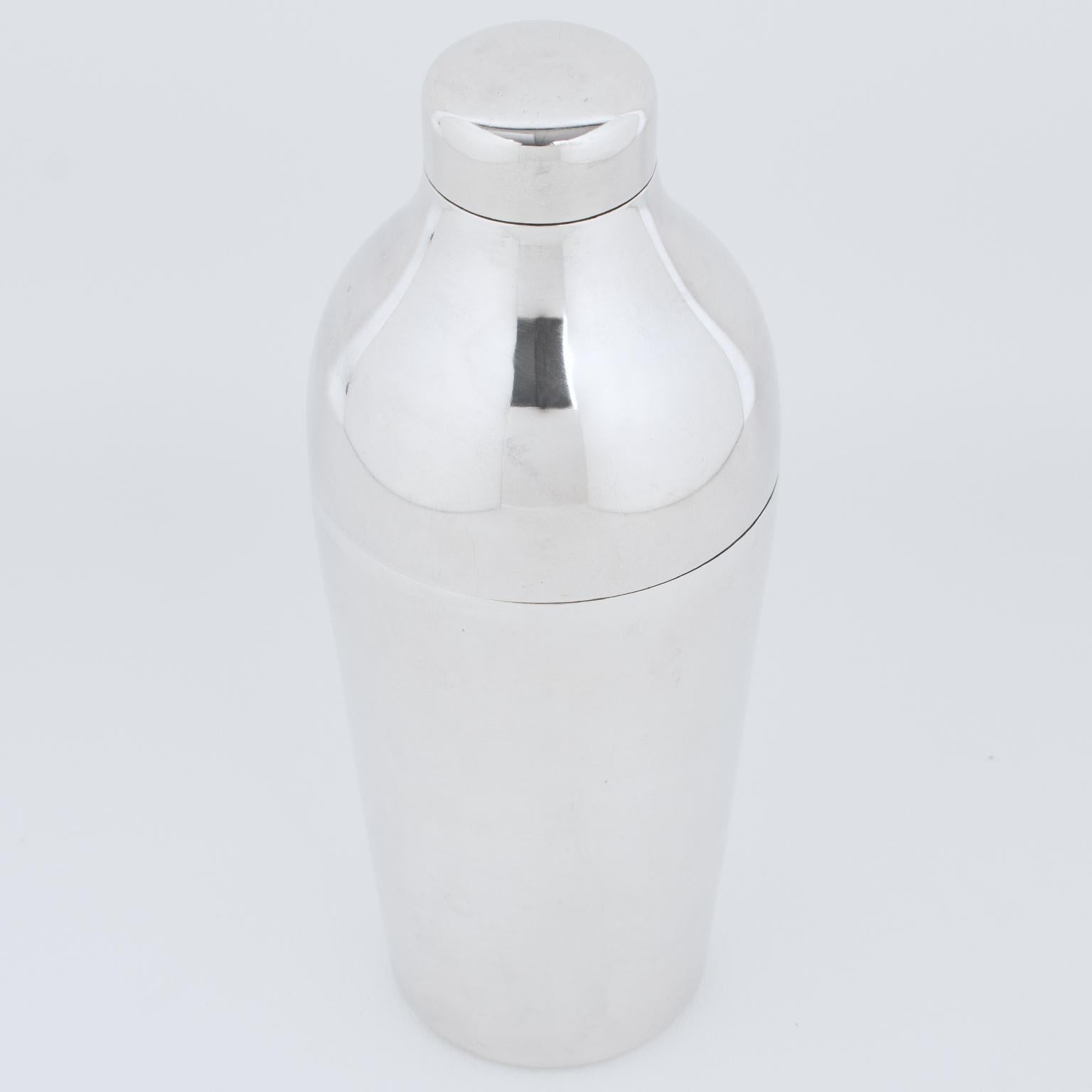 Metà XX secolo Shakers da cocktail modernista in argento di Sambonet Italia in vendita