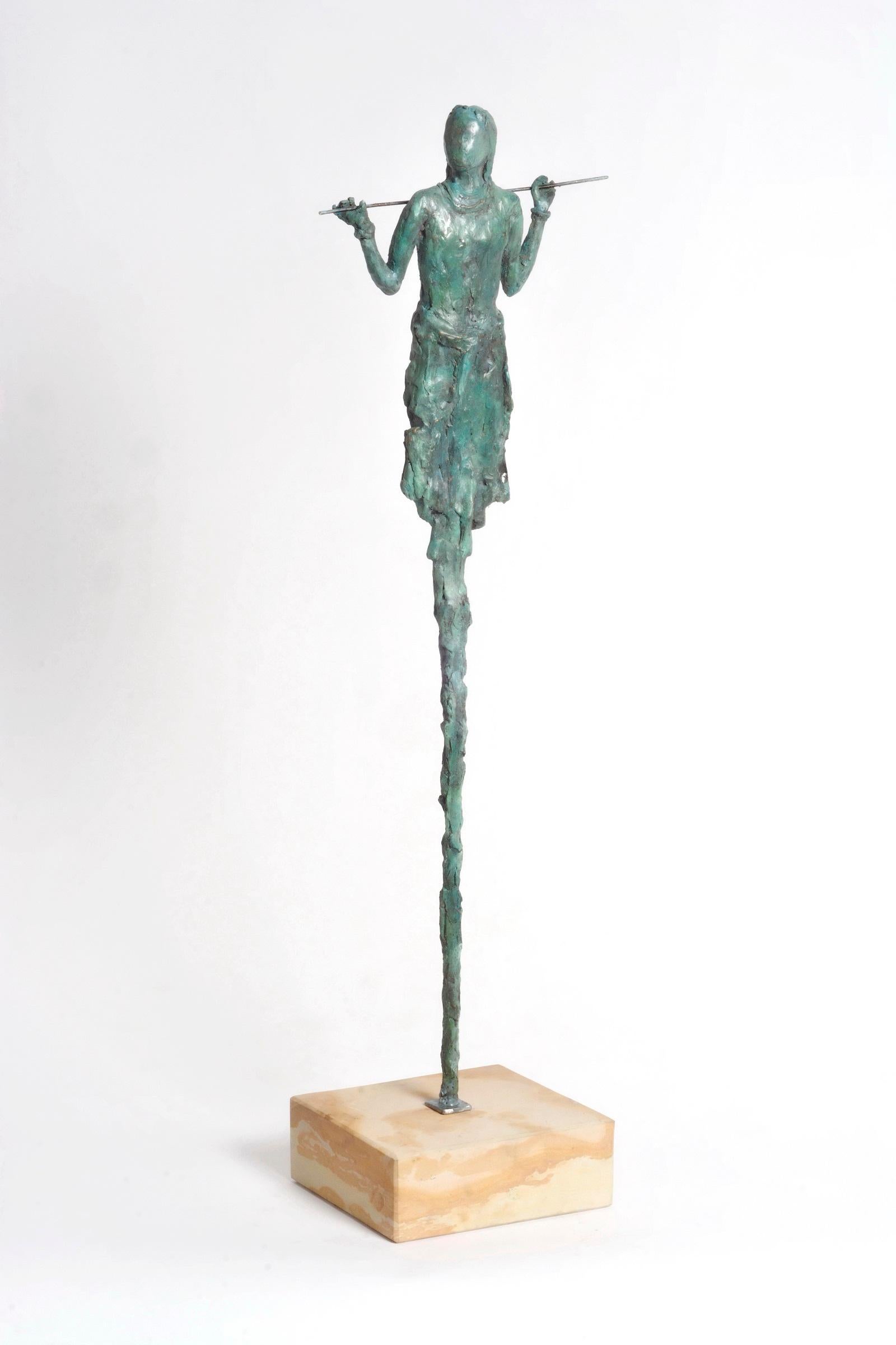 Calco Mandriano Samburu - Scultura tribale africana in bronzo in vendita