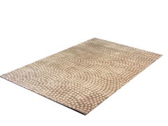 Samé Komon Silk Rug Japanese Sharkskin Design from the Tokugawa Shogunate