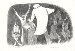 SHOUT Hand Drawn Lithograph, Church Shout, African American Heritage