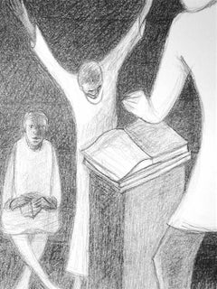 SHOUT Signed Lithograph, Preacher Black Church, African American Culture