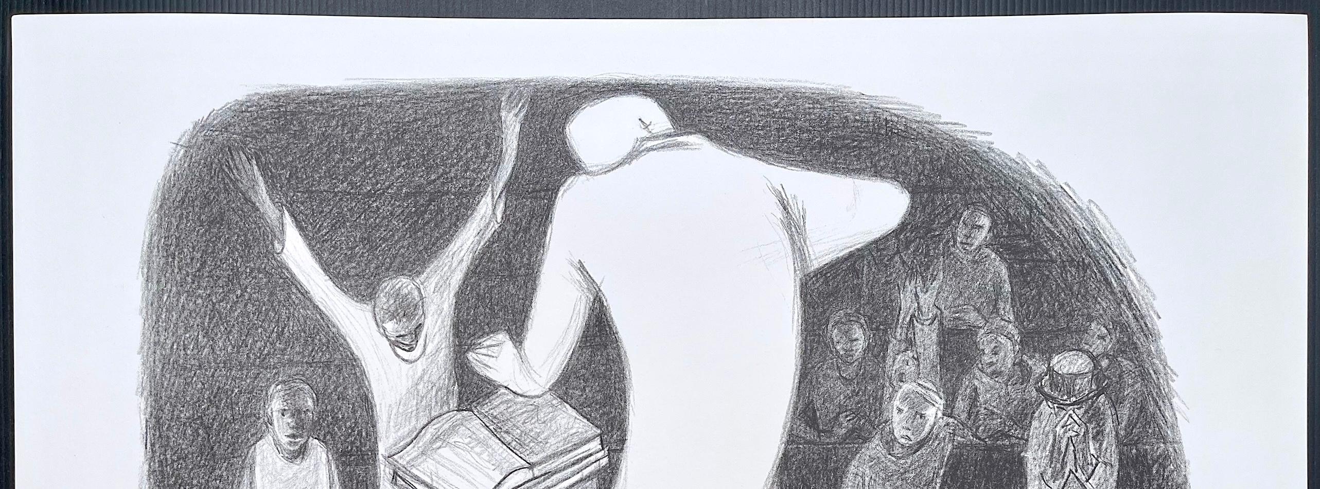 SHOUT Litografía firmada, Predicador Iglesia Negra, Cultura Afroamericana en venta 2