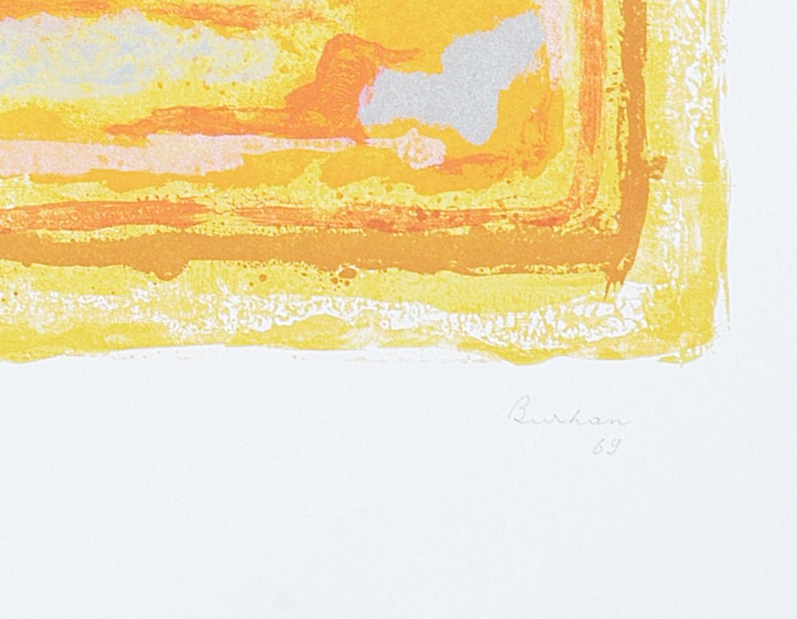 Paesaggio - Litografia originale di Sami Burhan - 1969 in vendita 2