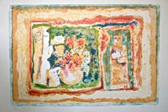 Nude flowers and gods- Lithograph by Sami Burhan - 1970