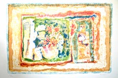 Nude Flowers and Gods - Original Litograph by Sami Burhan - 1970s