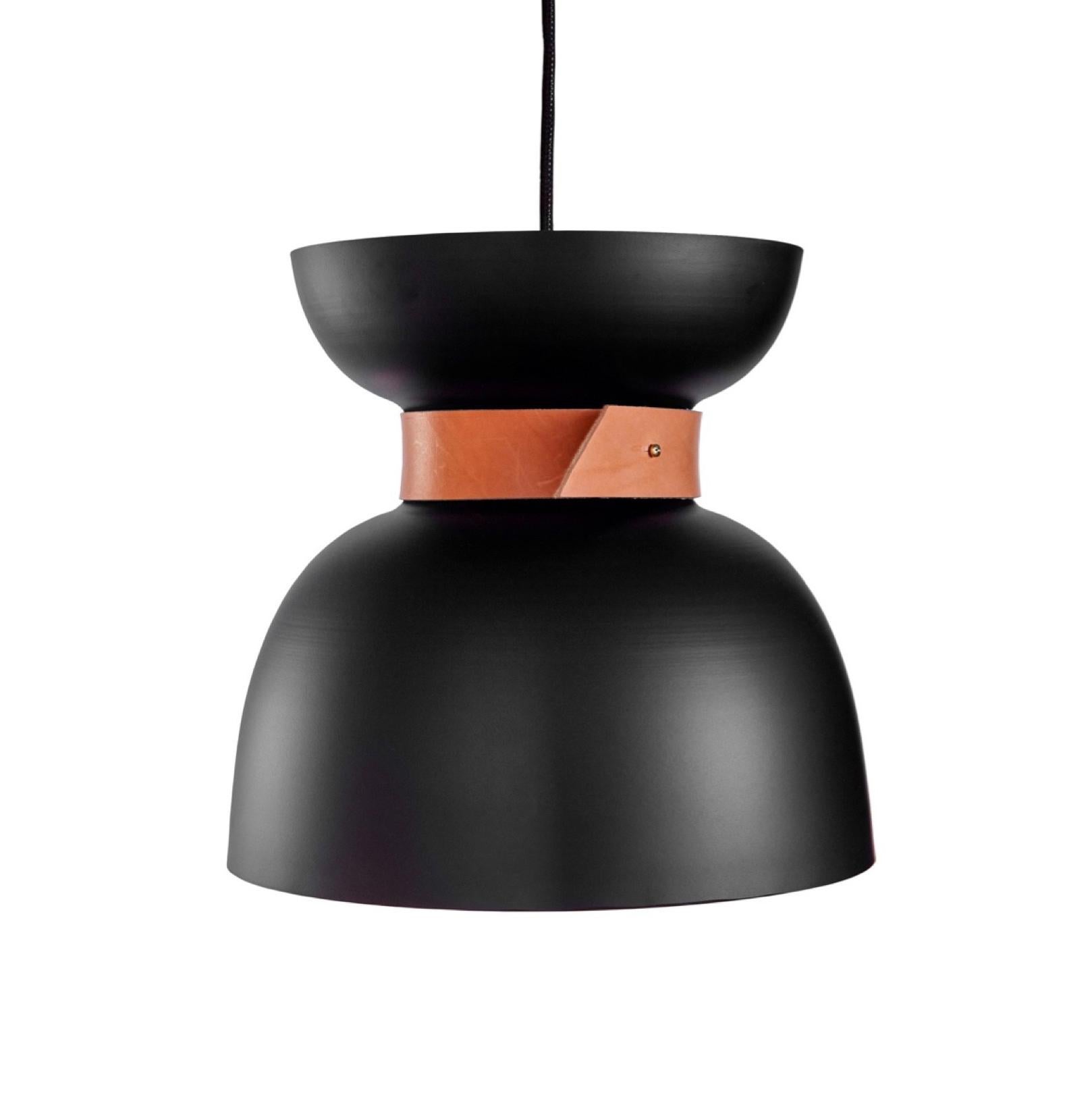 Swedish Sami Kallio Liv Black Ceiling Lamp by Konsthantverk For Sale