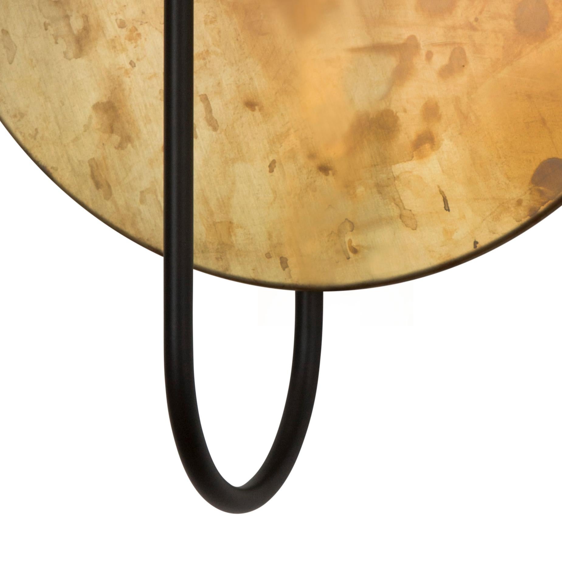 Scandinavian Modern Sami Kallio SOL Brass Wall Lamp by Konsthantverk For Sale