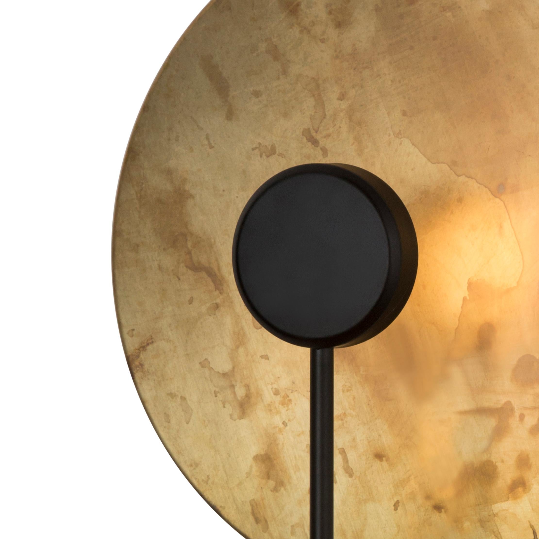 Swedish Sami Kallio SOL Brass Wall Lamp by Konsthantverk For Sale