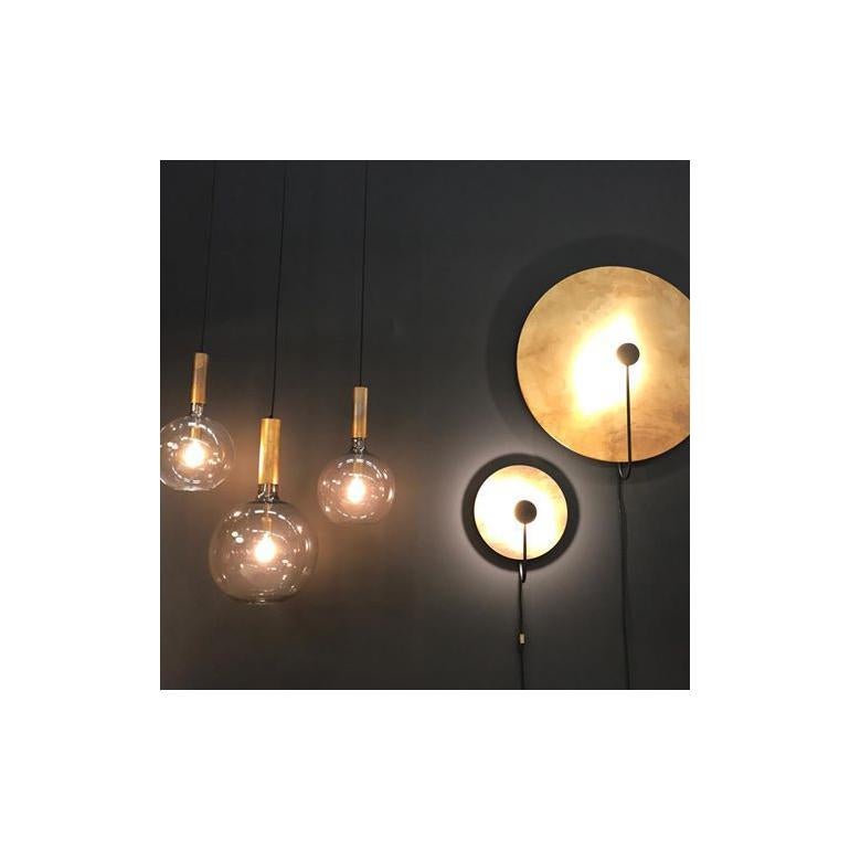 Contemporary Sami Kallio SOL Extra Large Brass Wall Lamp by Konsthantverk For Sale