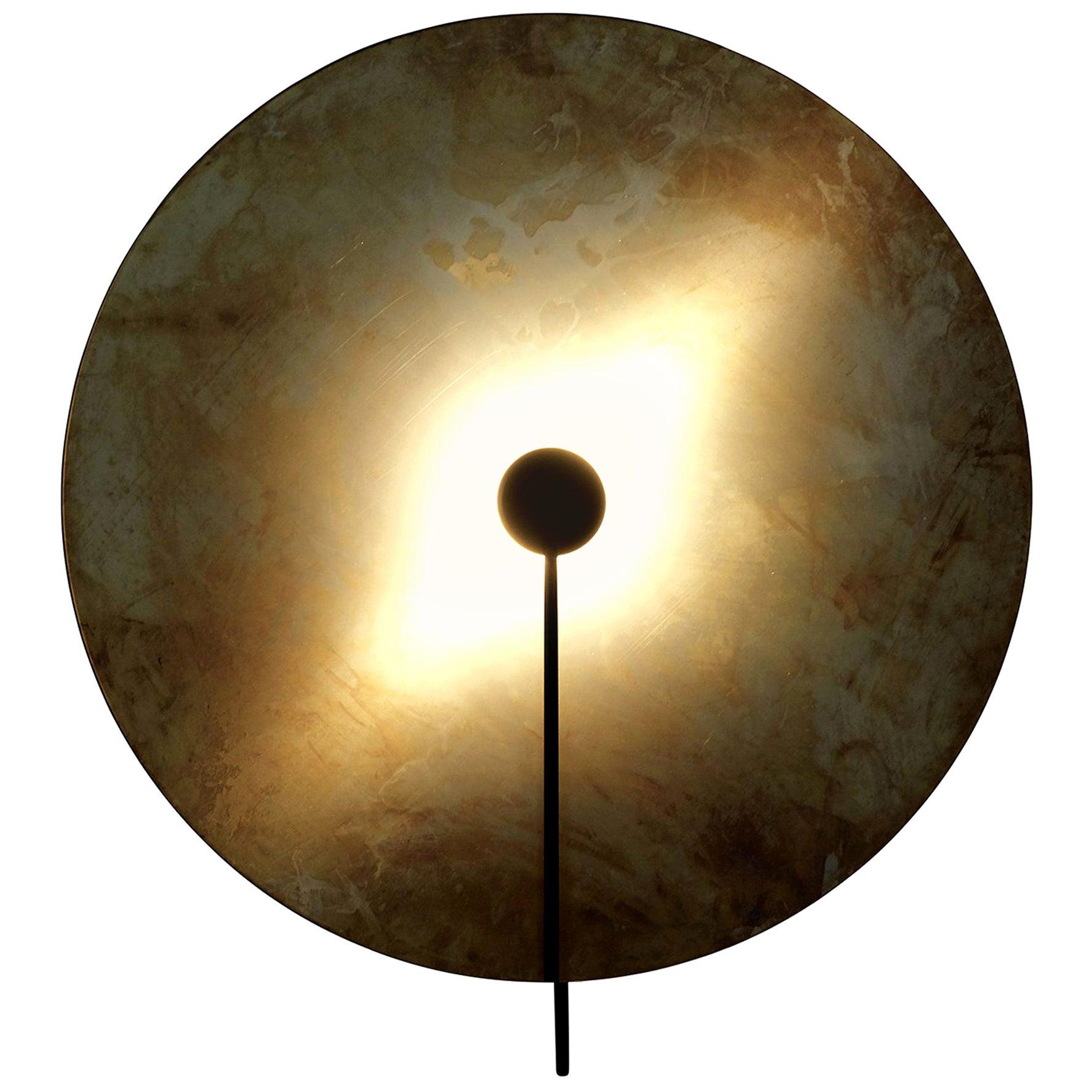 Sami Kallio SOL Extra Large Brass Wall Lamp by Konsthantverk For Sale