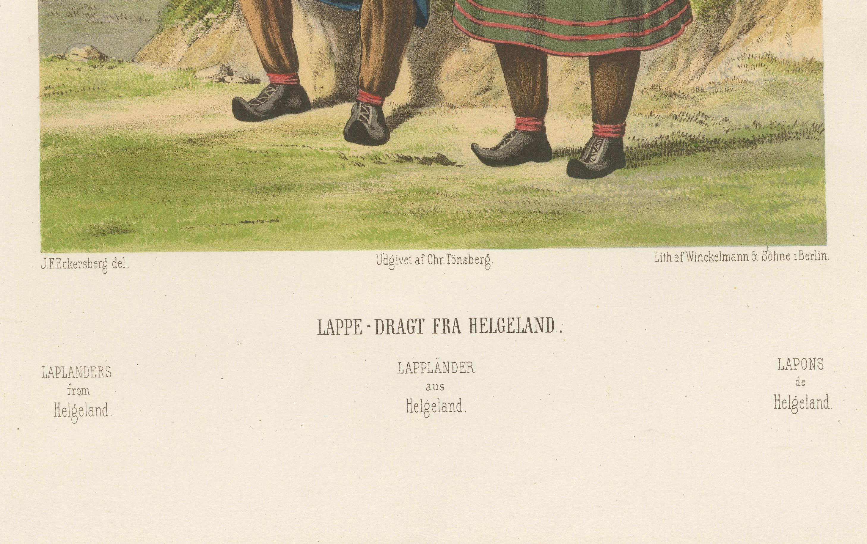 German Sámi (Laplander) Costumes from Northern Norway – Helgeland Region, c.1860 For Sale