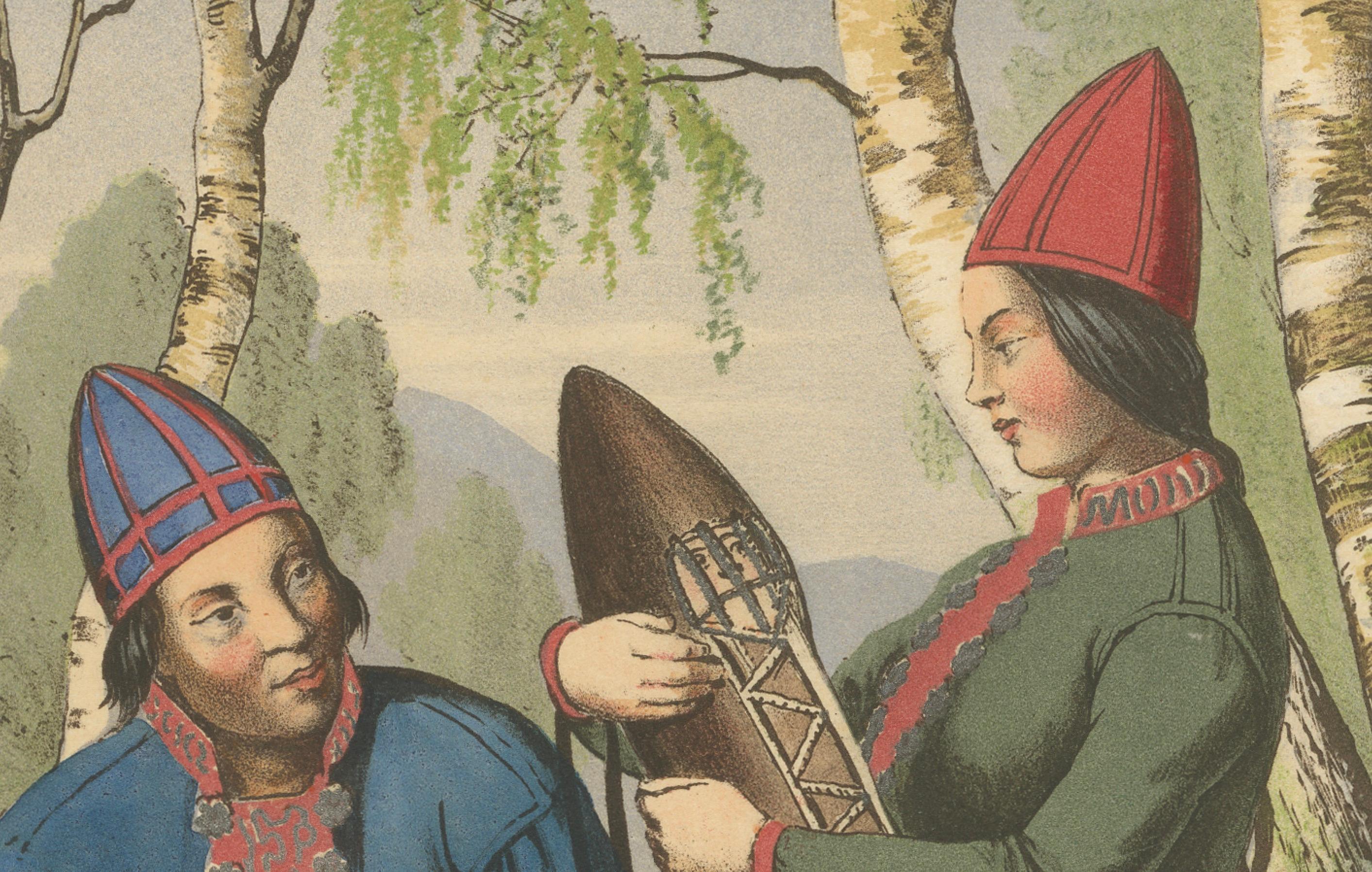 Mid-19th Century Sámi (Laplander) Costumes from Northern Norway – Helgeland Region, c.1860 For Sale