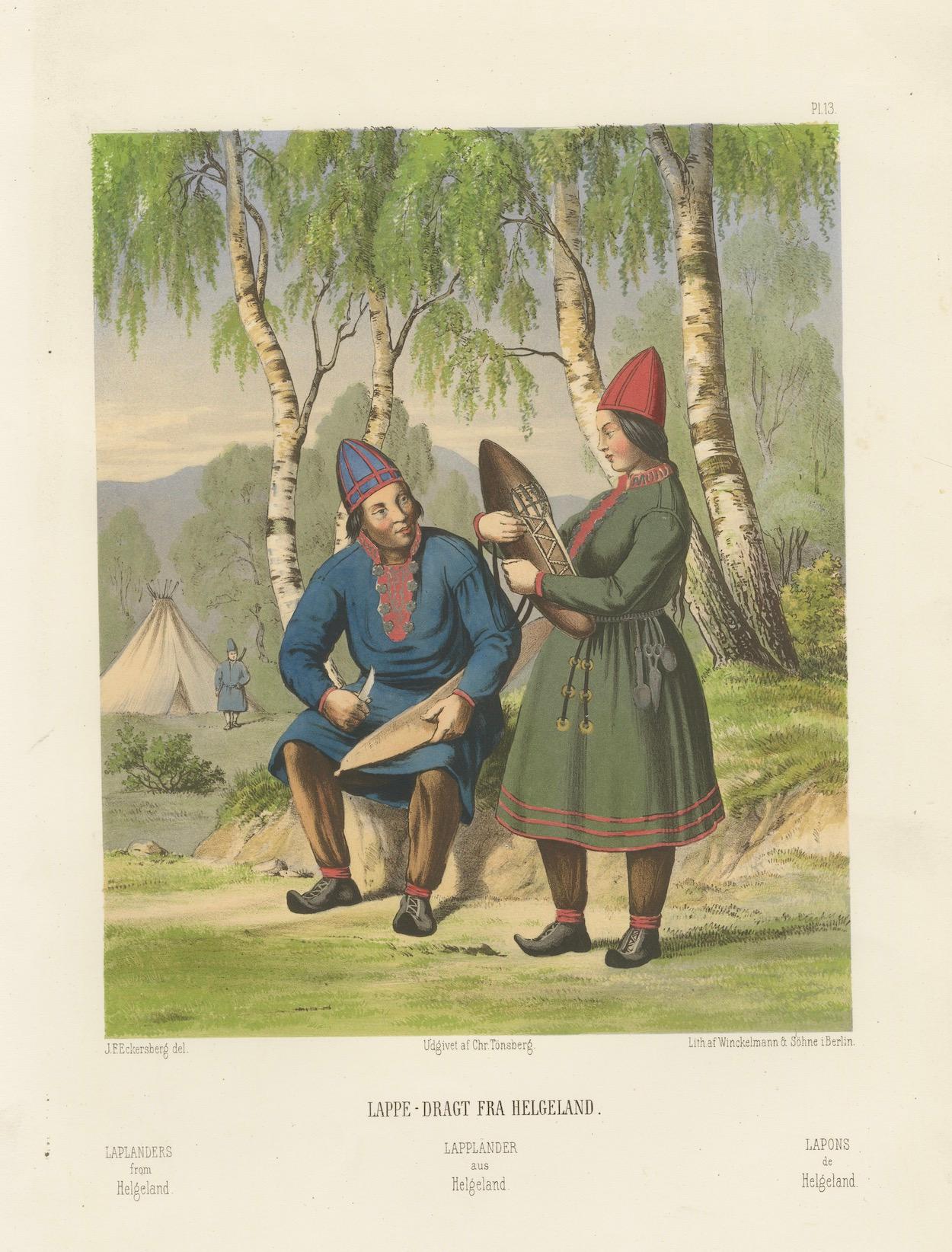 Sámi (Laplander) Costumes from Northern Norway – Helgeland Region, c.1860 For Sale 1