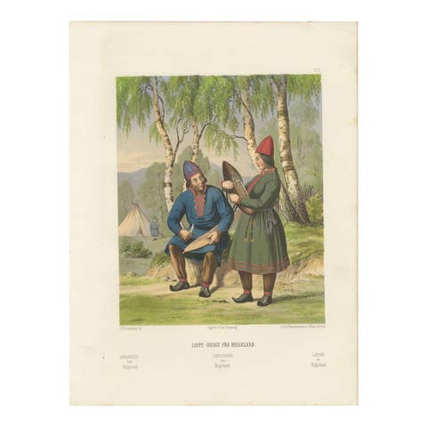 Sámi (Laplander) Costumes from Northern Norway – Helgeland Region, c.1860