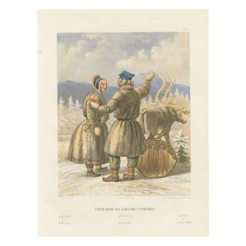Sámi Winter Dress, Karasjok, Northern Norway – Traditional Arctic Clothing, 1860