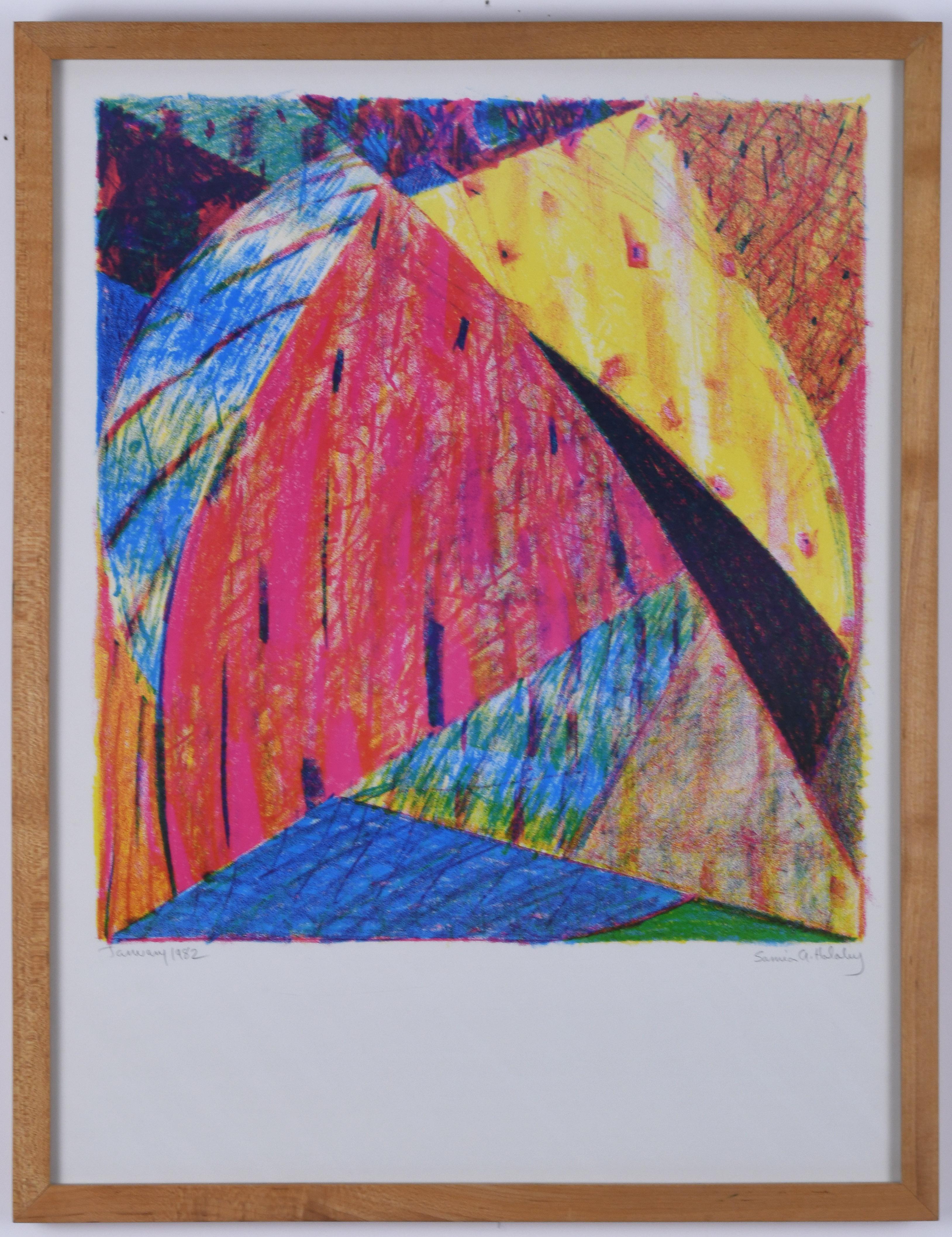 January 1982 - Print by Samia Halaby