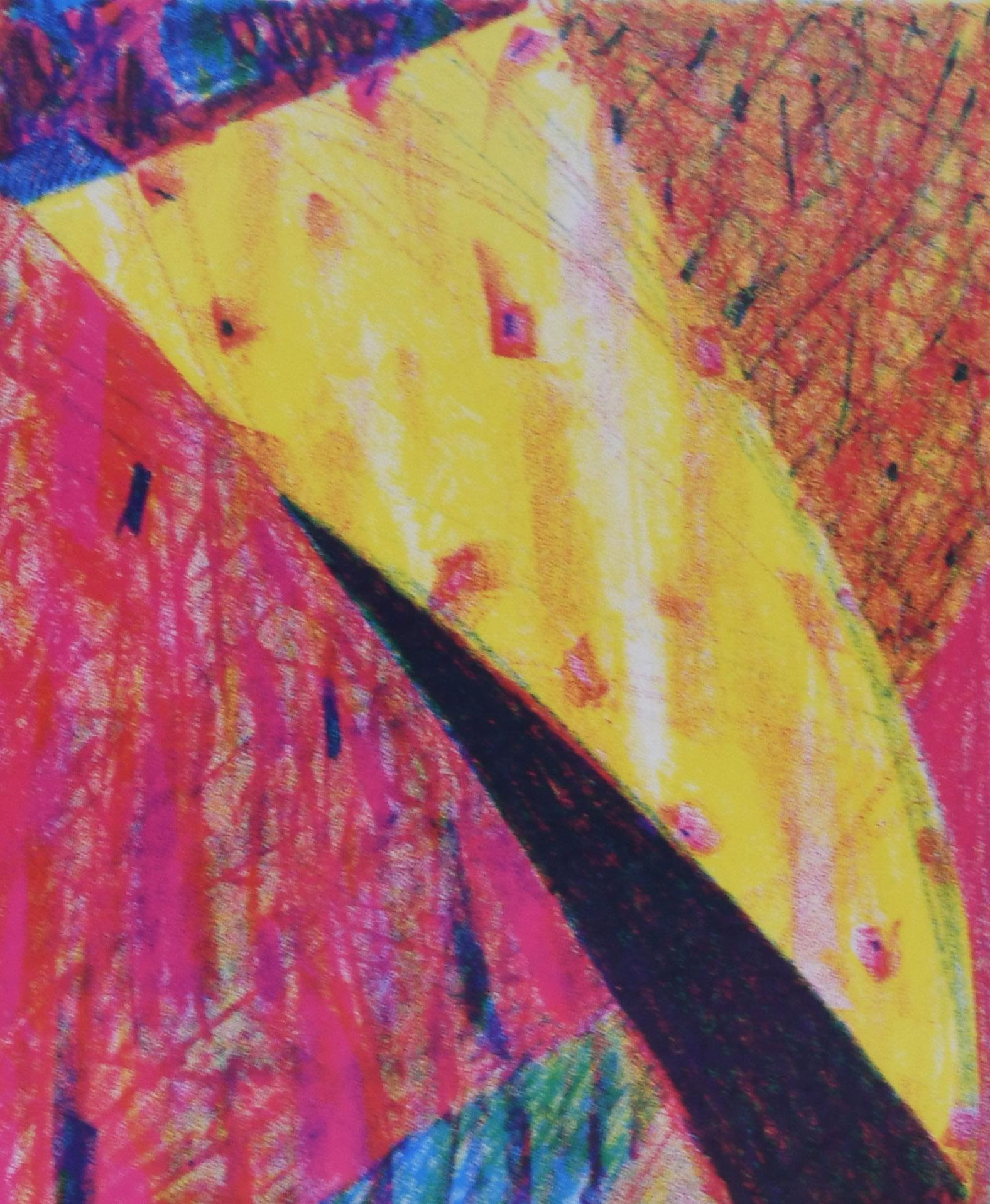 January 1982 - Pink Abstract Print by Samia Halaby