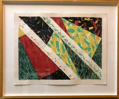 Position Interplay Arab Modernist Abstract Silkscreen
