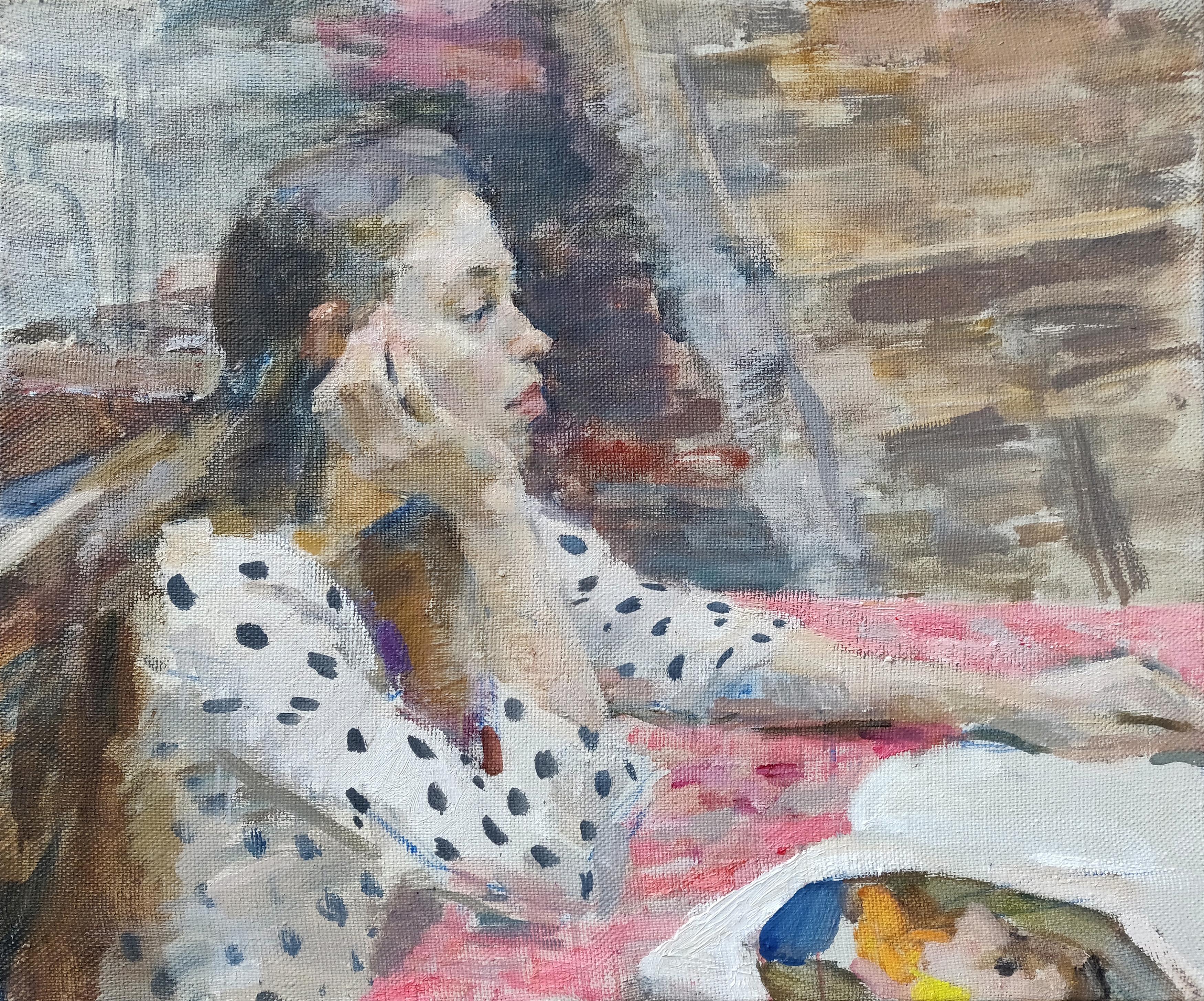 Portrait of Anya - 21st Century Contemporary Female Portrait Oil Painting 