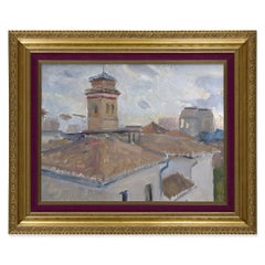 Rooftops in Granada - 21st Century Contemporary Spain Urban Oil Painting