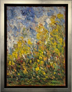 'Bouleaux Automne Parc Sorbonne' Floral postimpresionista