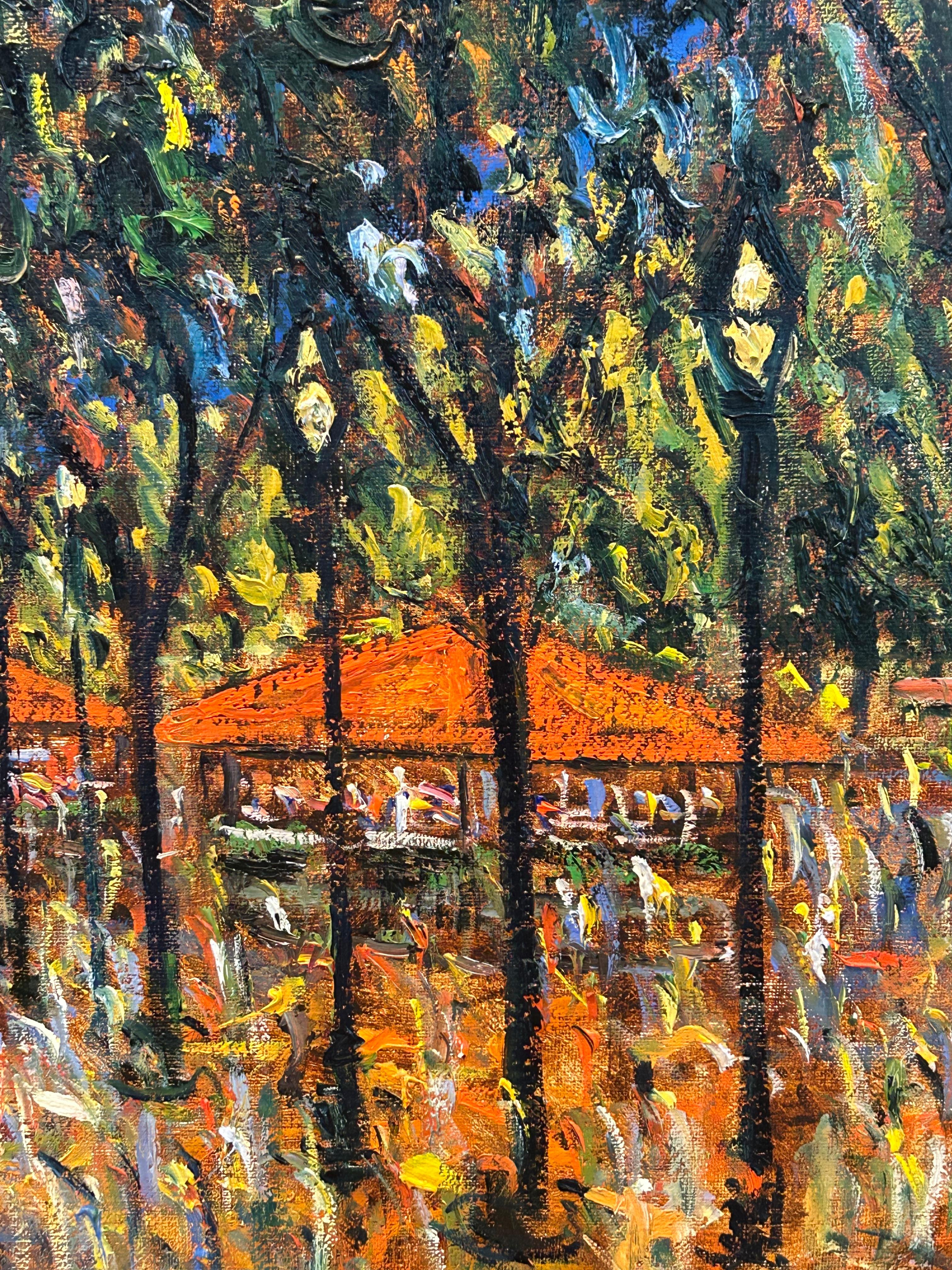 Paisaje nocturno postimpresionista contemporáneo 