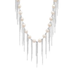 Samira 13 Freshwater Pearl Fringe Layering Necklace
