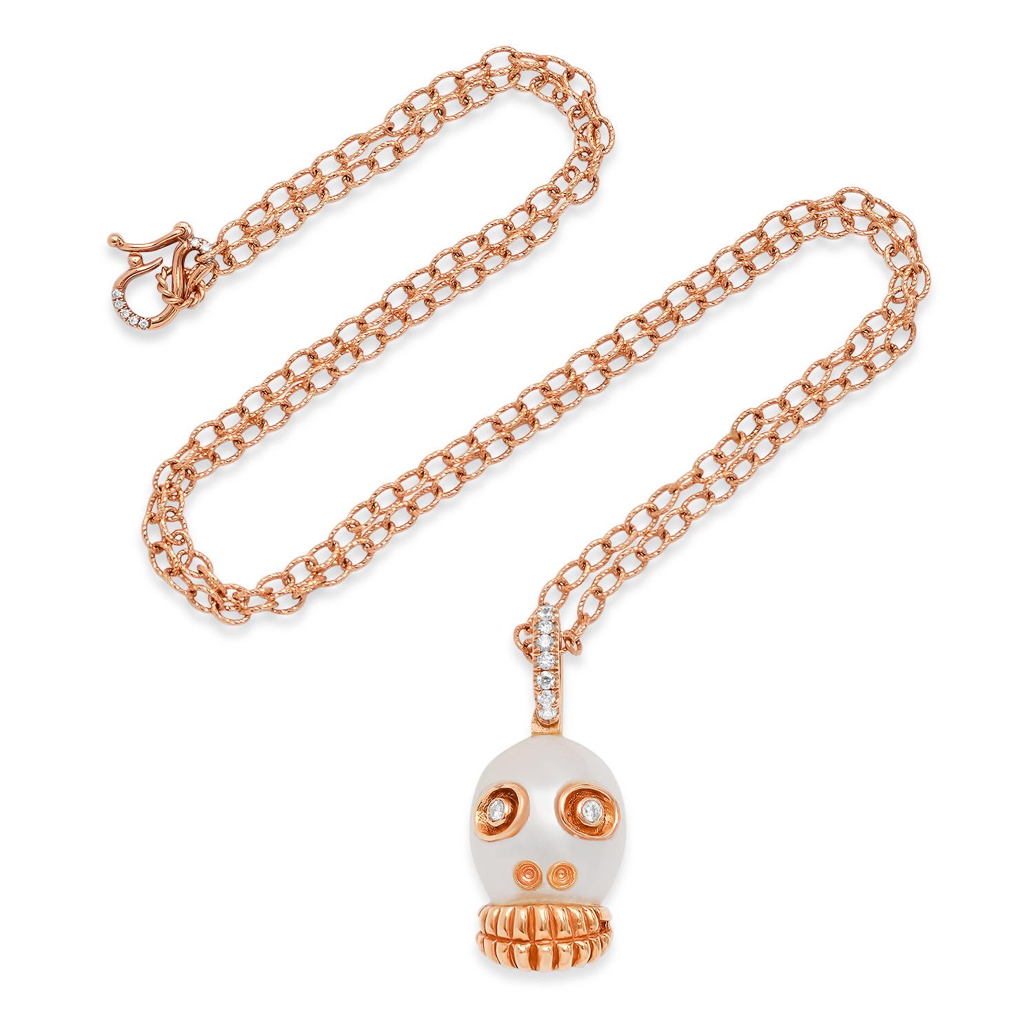 pearl skull necklace
