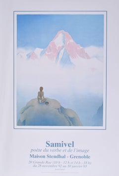 Samivel Grenoble original vintage ski poster poète du verbe et de l'image