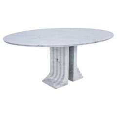 Samo Table in white marble, Carlo Scarpa
