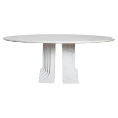 Samo Table in white marble, Carlo Scarpa