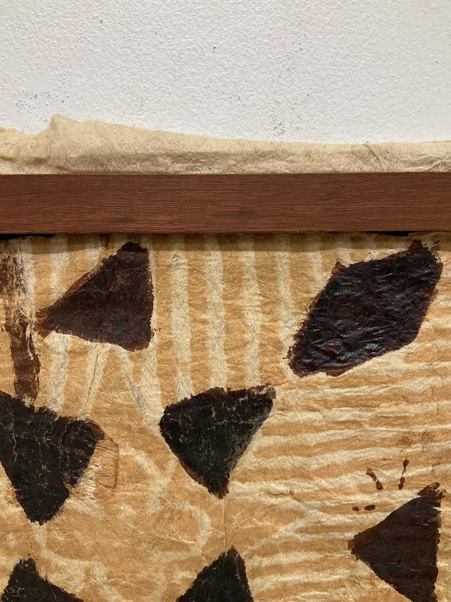 Tela de corteza samoana (Siapo) con motivos geométricos, finales del siglo XIX - principios del XX Hecho a mano en venta