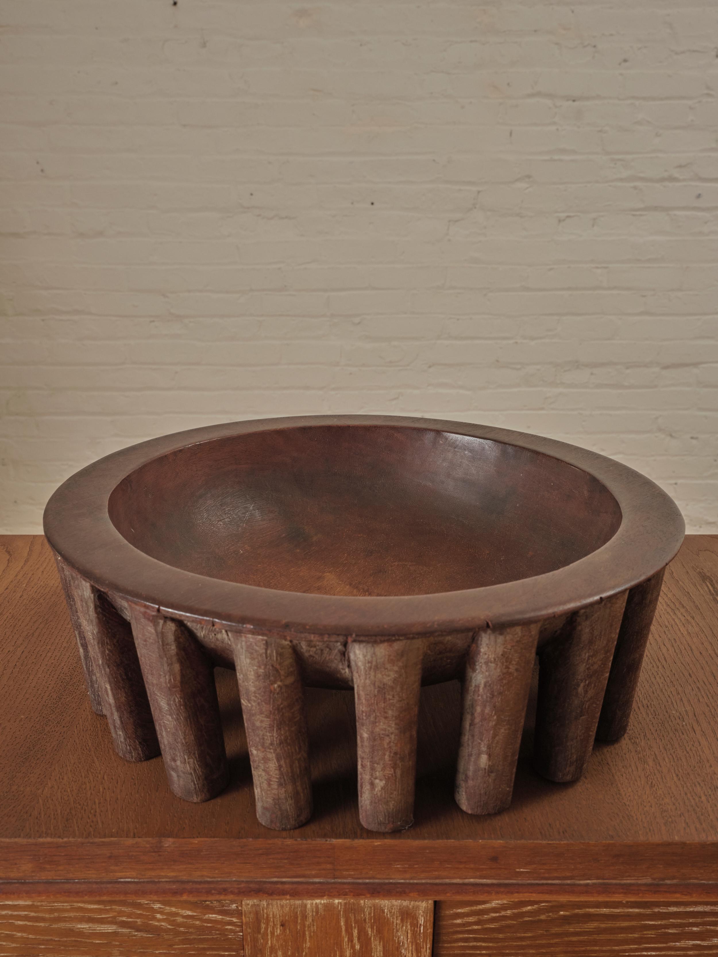 A Samoan Kava Bowl carved from a single piece of hardwood, such as the native Samoan 