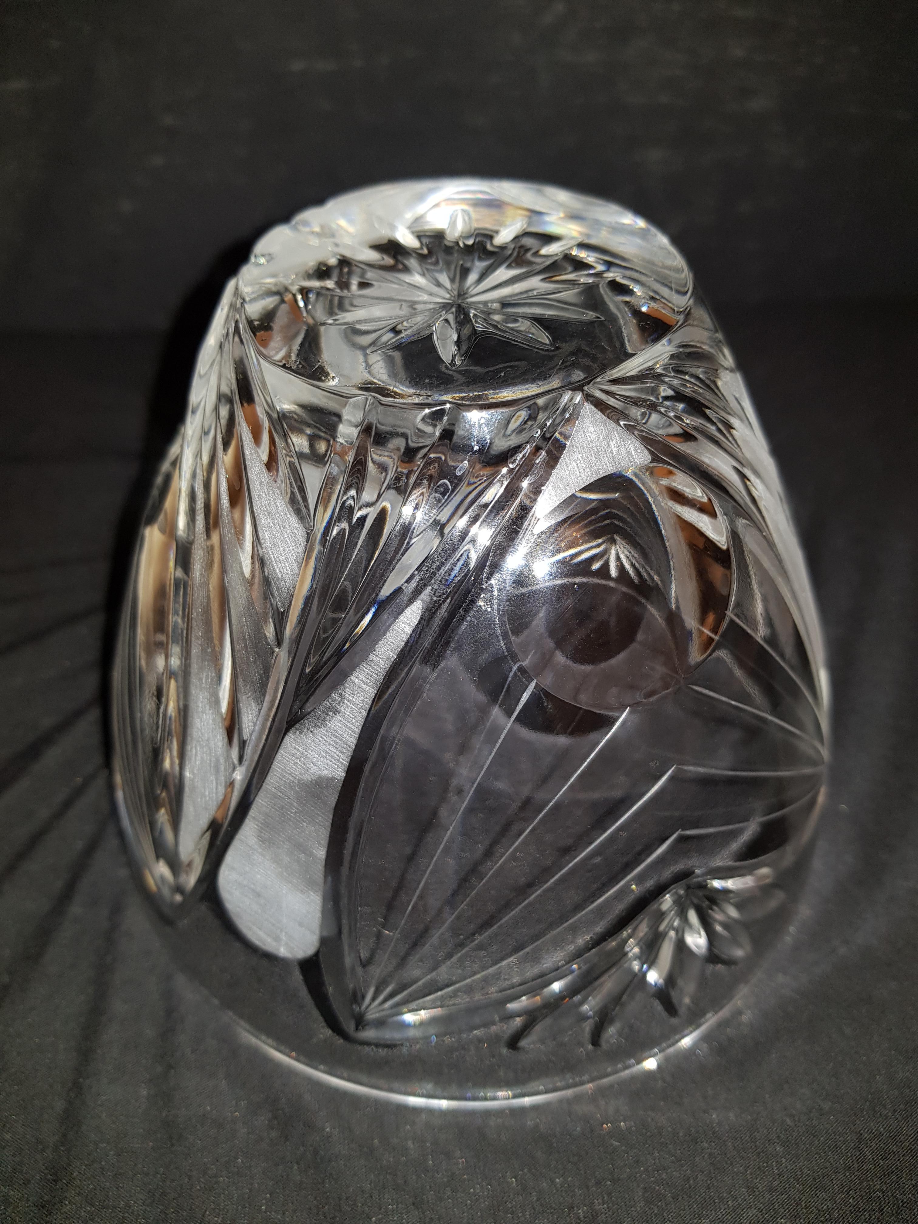 Art Deco Samobor Crystal Bowl For Sale