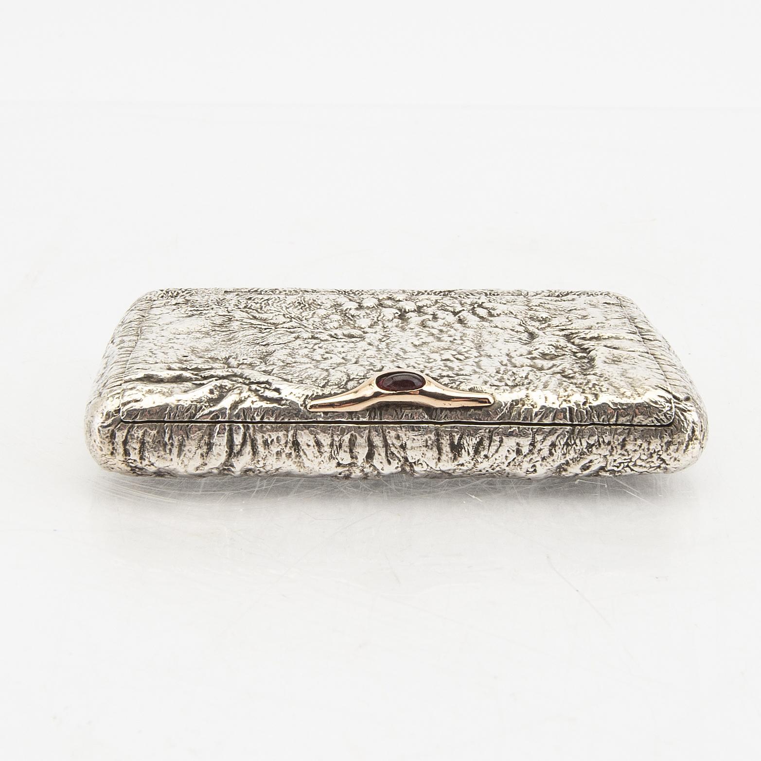 European Samodorok Silver Cigarette Case Russia 1900 