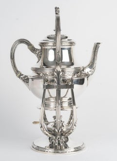 Samovar in Silver-Plated Metal, 19th Century, Napoleon III Period.