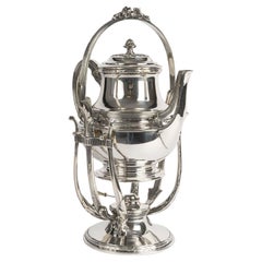 Samovar in Silver-Plated Metal, 19th Century, Napoleon III Period.
