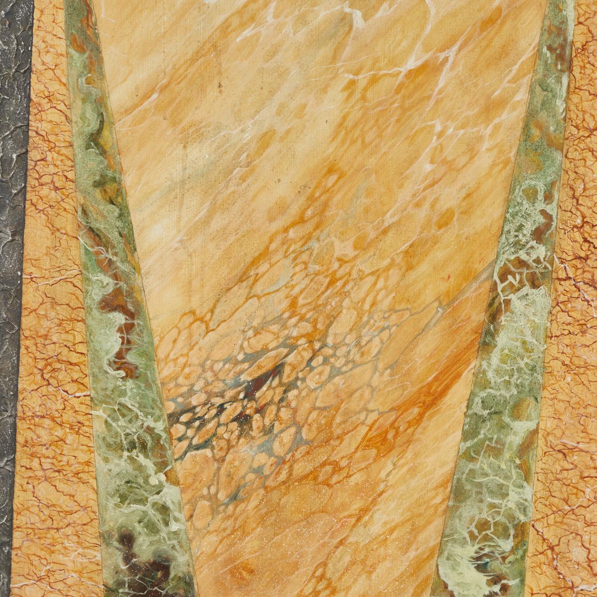 Hand-Painted  Painter's Stone Texture Sample Board For Sale