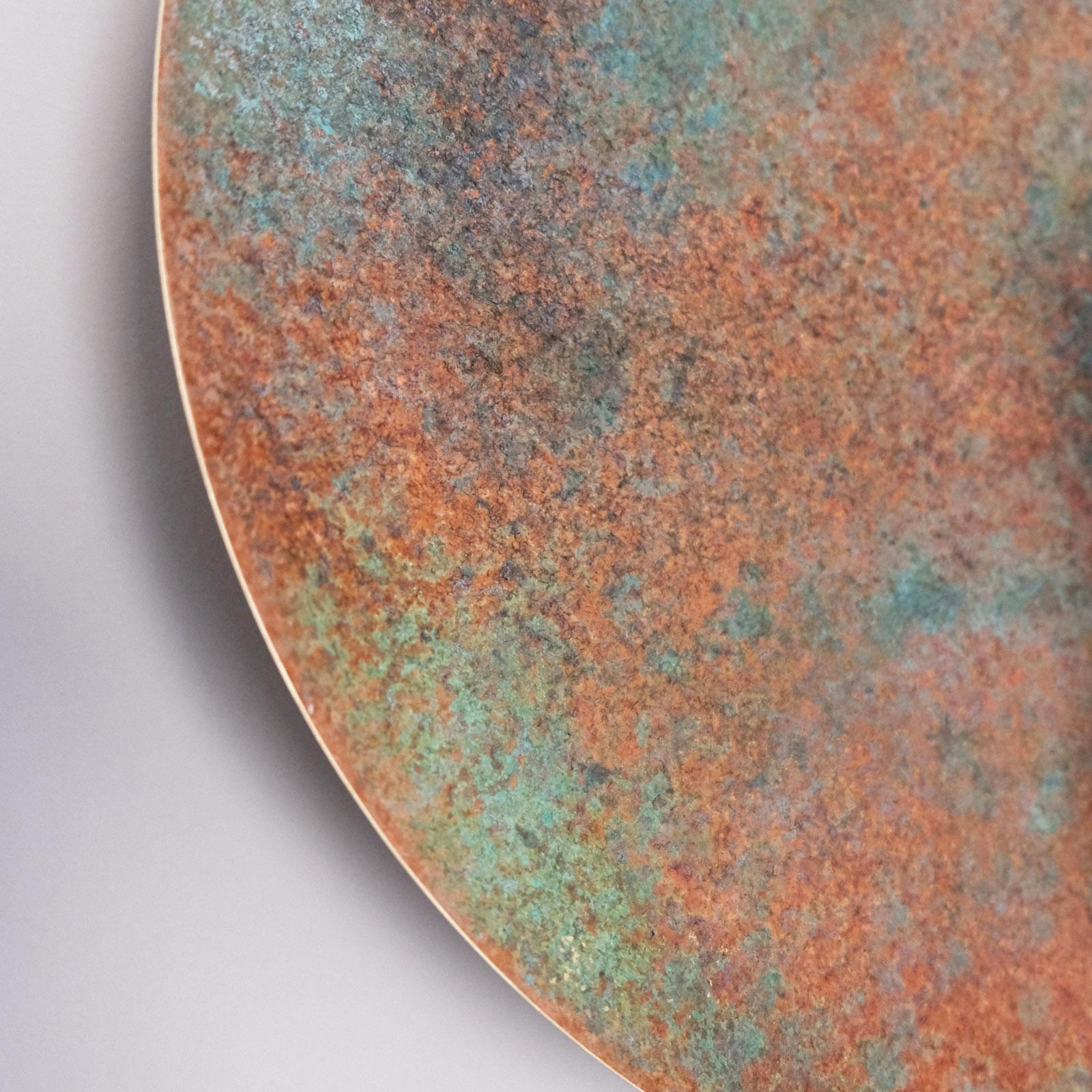 One-Off 'Cosmic Verdigris II' Handmade Patinated Brass Wall Light, Sconce In New Condition In London, GB