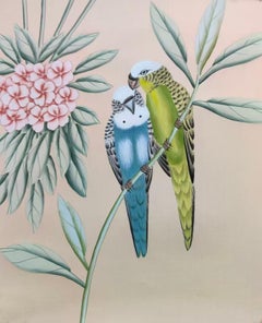 Sample for Amazonia Hand Painted Wallpaper on silk