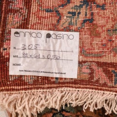 Hand-Knotted Vaghireh Rug Sample, Cotton and Wool, Central Asia, 1930