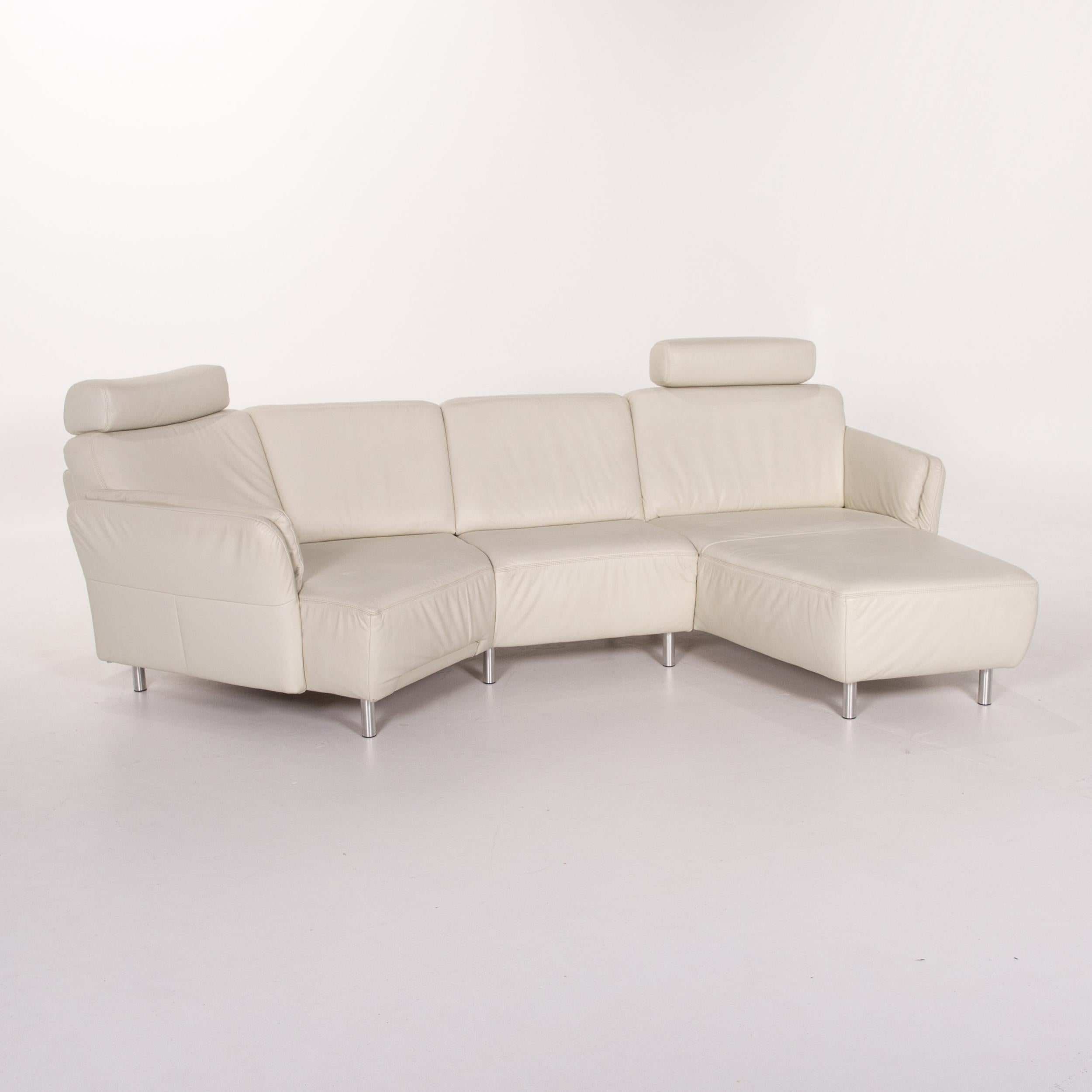 Sample Ring Leather Corner Sofa Cream Sofa Couch For Sale 7