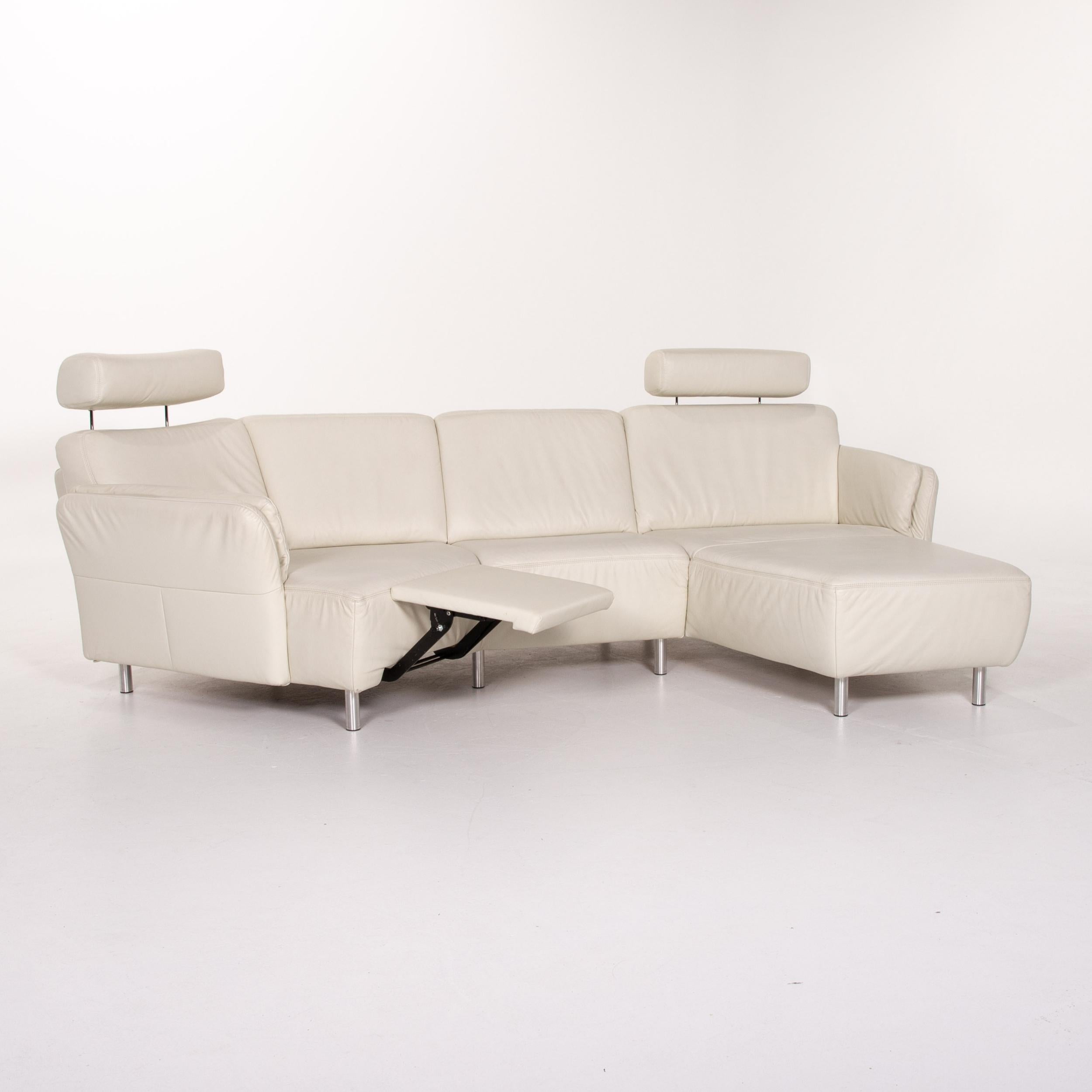 Modern Sample Ring Leather Corner Sofa Cream Sofa Couch For Sale