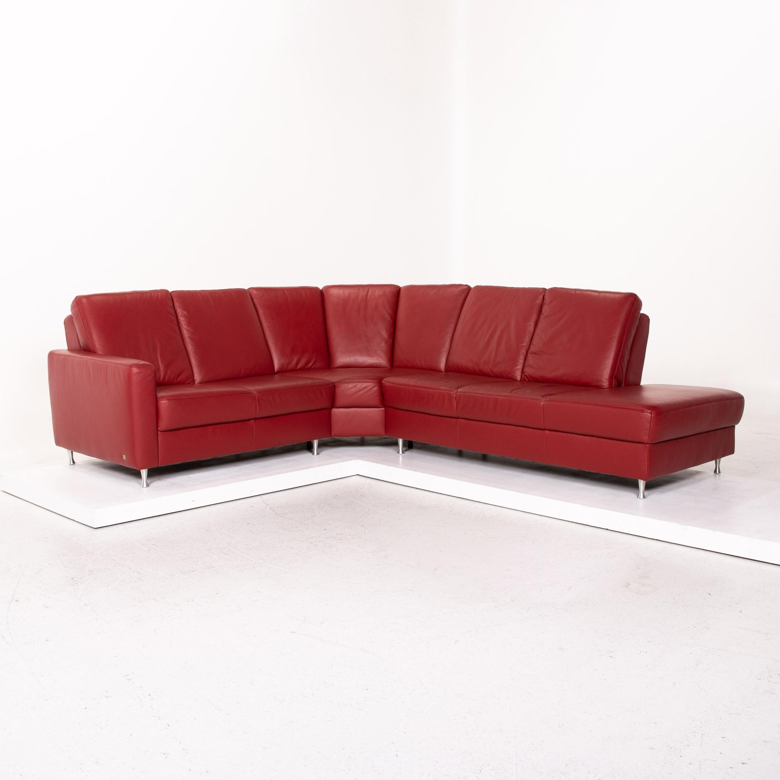 dark red corner sofa