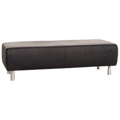Sample Ring Leather Stool Black Ottoman