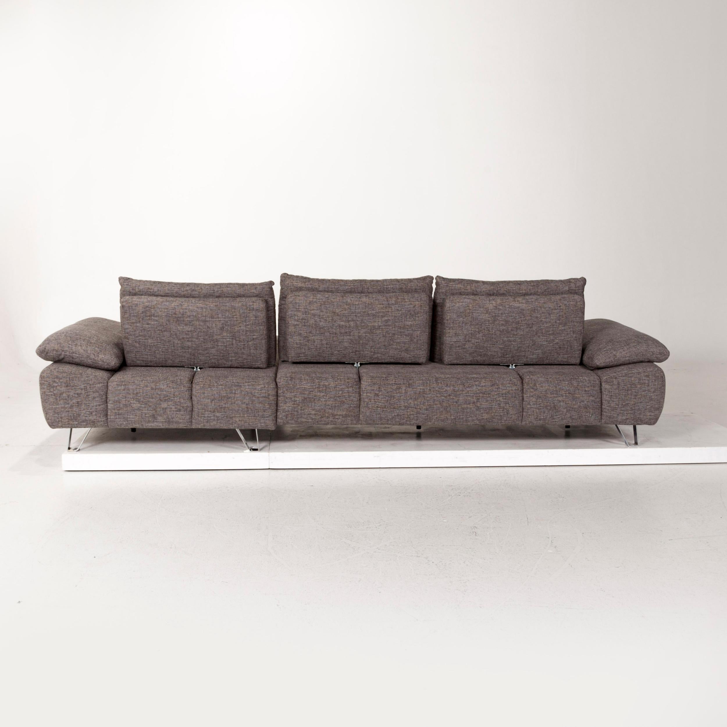 Sample Ring MR 680 Fabric Corner Sofa Gray Function Couch 7